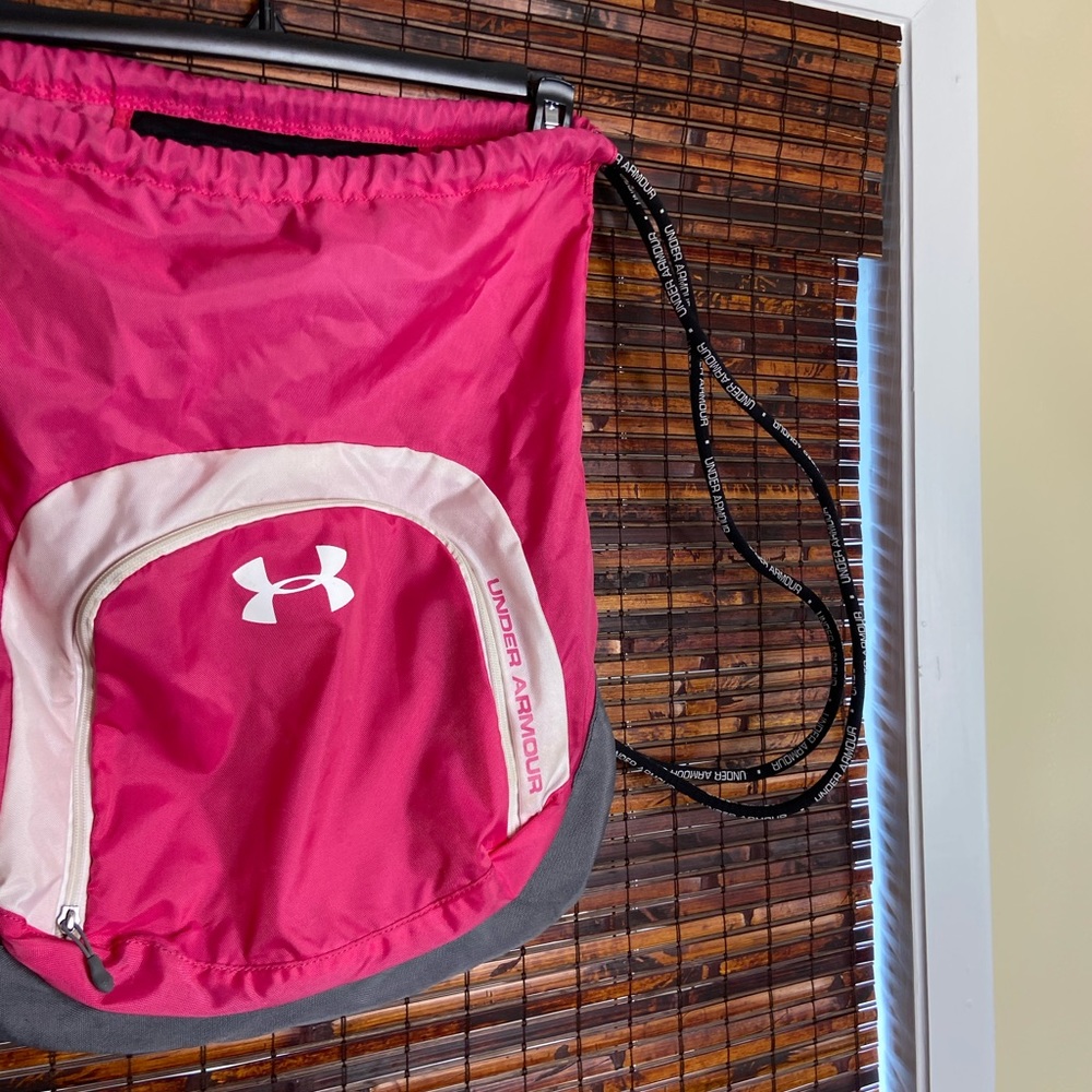 SOLD Pink Under Armour Drawstring Gym Bag